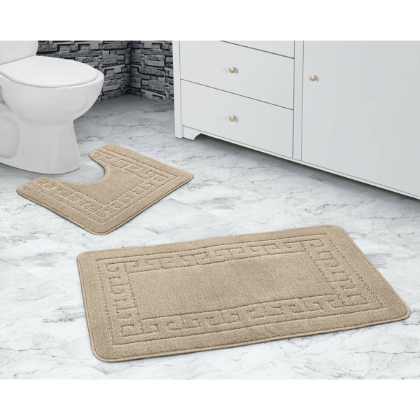 Canora Grey Brookdene 2 Piece Rectangle Bath Rug Set & Reviews